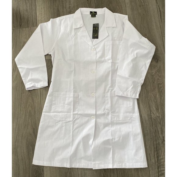 Natural Uniforms Medical Lab Coat Unisex Size Large Long Sleeve 40" Professional - Picture 1 of 3